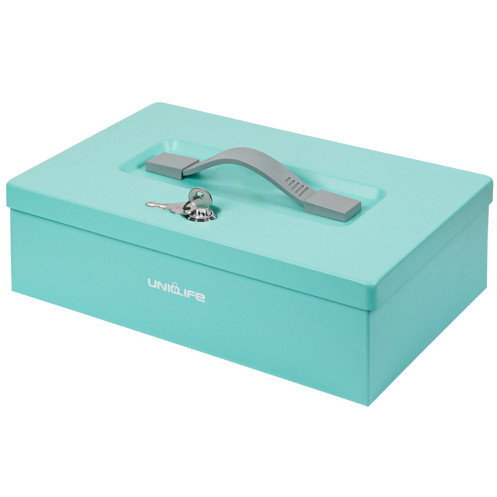 Uniclife Fire Resistant Document Box with Key Lock, 32 x 21 x 9.9 cm