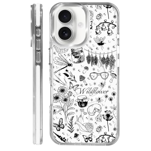 Coque iPhone 16 antichoc réglant le problème des rayures d'objectif pour fille