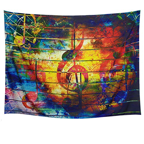 Music Decor Wall Tapestry Wall Hanging Music Note Tapestry Colorful Tapestry Psychedelic Bohemian Mandala Tapestry Indian Wall Art Wall Tapestry Bedroom Living Room Dorm Decor #TOP2