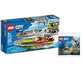 Das LEGO City Spielset „Rennboot-Transporter“ (60254) enthält zwei megastarke Modelle – einen supercoolen Transporter und ein besonders aerodynamisches Rennboot mit Düsenantrieb, das tatsächlich schwimmt! Und die beiden ebenfalls enthaltenen Minifiguren – ein Lkw-Fahrer und ein Pilot des Xtreme-Rennteams – ermöglichen rasante Rennen und Spielabenteuer!