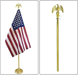 8ft Gold Aluminum Flag Pole (Eagle Top)