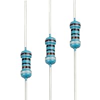 Vista 65 de 100pcs 1 ohm Resistor 1/4w (0.25 W) Resistencia fija de película metálica de tolerancia ±1%, múltiples valores de resistencia opcional