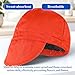 Wanmu Reversible Welding Cap for Men, Water Fireproof Fire Retardant Cotton Cloth Welding-Hat, Washable Protective Welders Cap for Safety and Head Protection While Welding to Men Women(Orange)