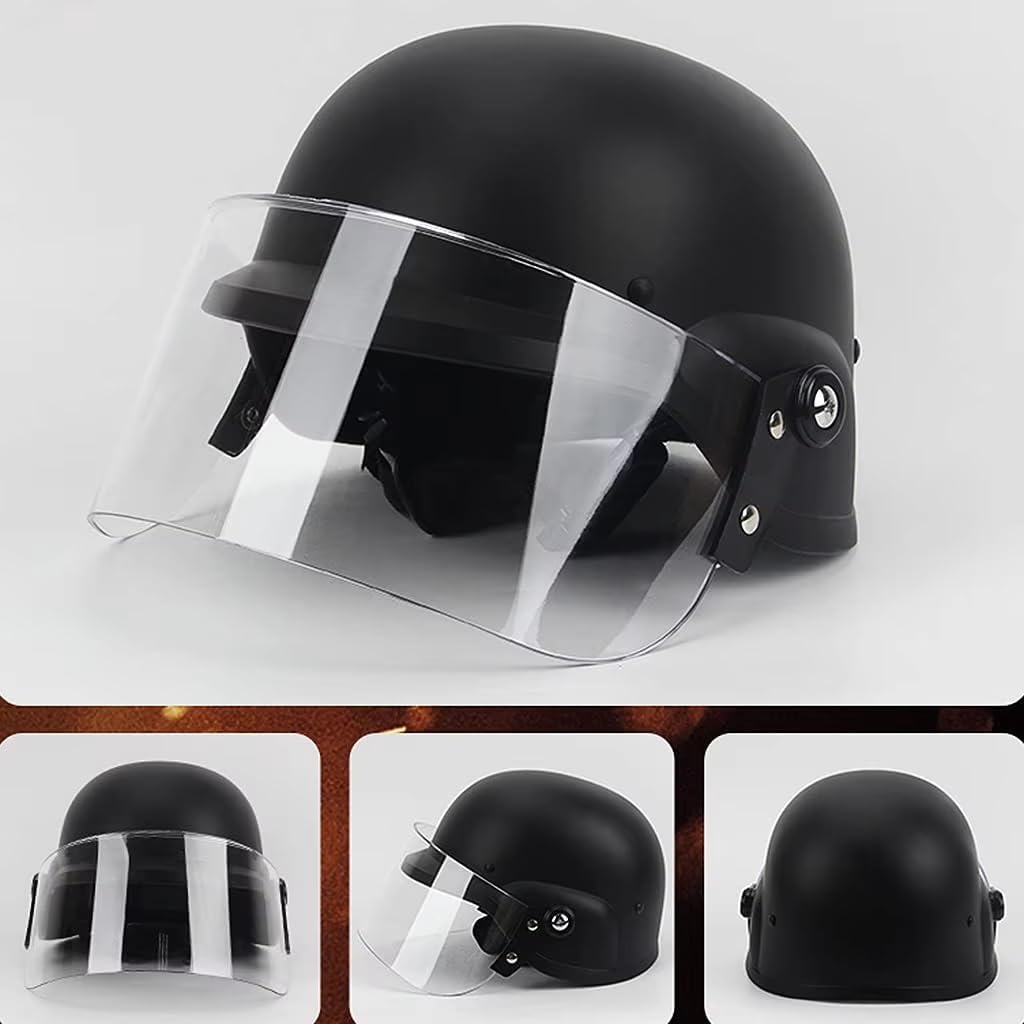 M88 Tactical Helmet Set with Balaclava Mask & Adjustable PC Protective Visor for Airsoft Paintball Shooting Gear