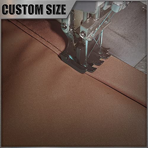 Amgo 14' X 14' Brown Rectangle Square Waterproof Sun Shade Sail Canopy Awning Shelter, 95% Uv Blockage Uv & Water Resistant Amwtps14, Outdoor Patio Garden Carport (We Customized) #TOP2