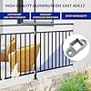 20 Pack 1'' x 1'' Aluminum Post Bracket, Wall Mount Rail End Bracket, Square Post Flange Base for Deck Railing Mailbox Fence
