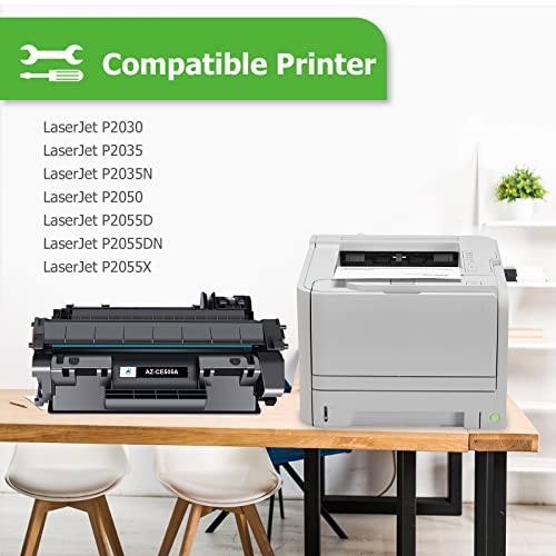 Aztech Compatible Toner Cartridge Replacement For Hp Ce505A 05A For Hp P2035 P2035N P2055Dn 2055Dn 2035N P2030 P2050 P2055D P2055X 2055D 2055X Printer (Black 2-Pack) #TOP2