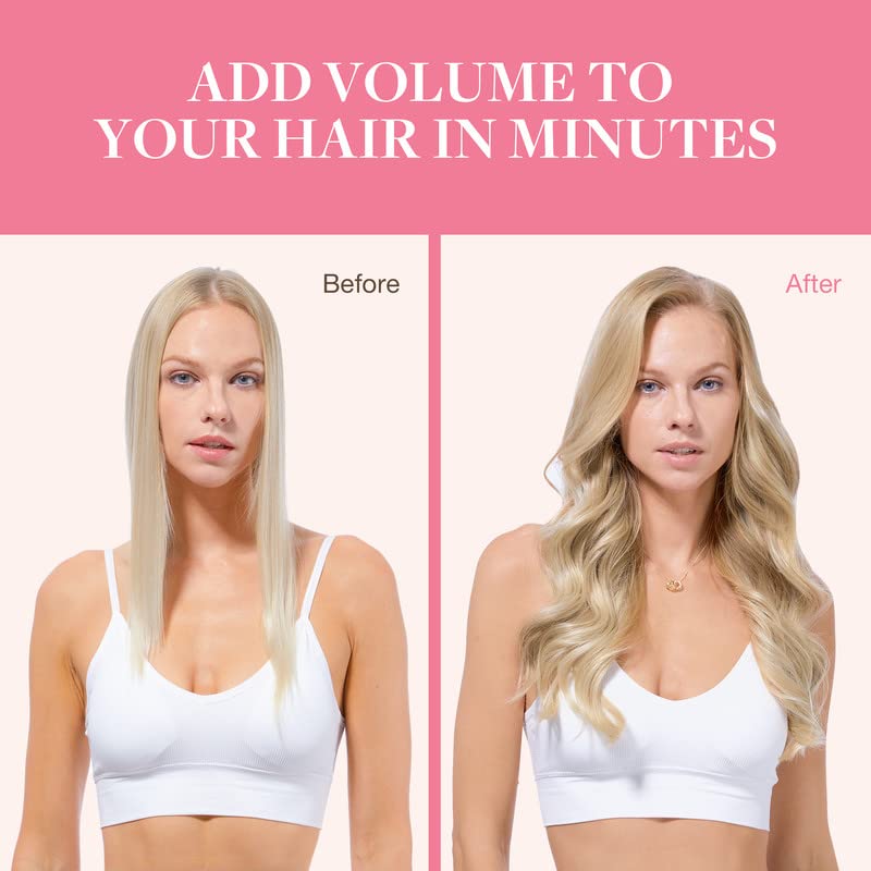 GOO GOO Clip in Hair Extensions Real Human Hair, Remy Human Hair Extensions Clip ins for Women, Natural Human Hair, 16inch 110g 7Pcs, 16/22 Light Blonde Highlighted Golden Blonde - Image 5