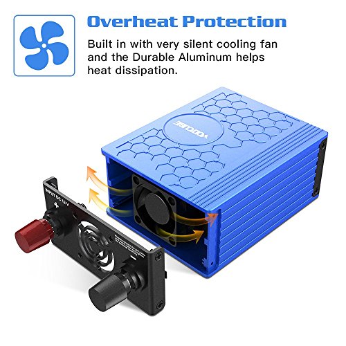 VOLTCUBE 400W Power Inverter 12V DC to 110V AC Converter with 4.8A Dual USB Car Adapter with 2 Independent AC outlets (Blue)