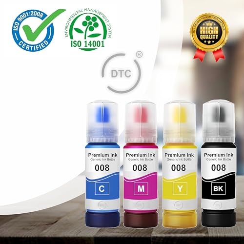 Image of Duplex DTC 008 Ink Compatible for Epson L6460, L6490, L15180, M15140, M15180, L6570, L6580, L15150, L15160 Printer (008 Yellow Ink 1 Pcs)