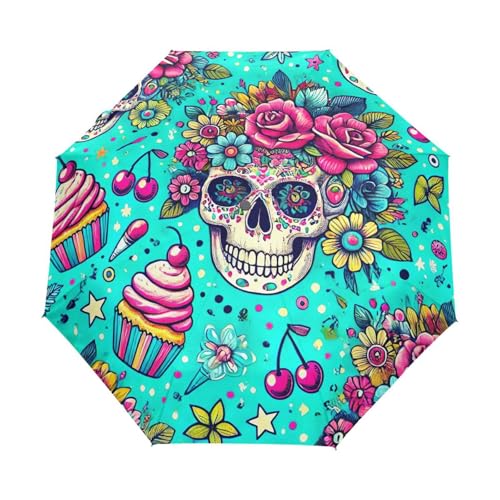 Parapluie Sugar Skull GAIREG compact automatique pour ne plus être surpris par la pluie en auto