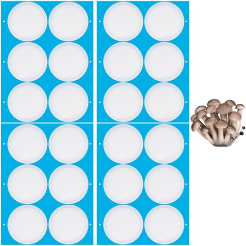 GORGECRAFT 24pz 4 Hojas de Pegatinas de Papel de Filtro Sintético Disco de Filtro de 76mm Boca Ancha de 0.3 μm Parche de Filtro para Tarro de Albañil Cinta Adhesiva Autoadhesiva para Tapas de Tarros