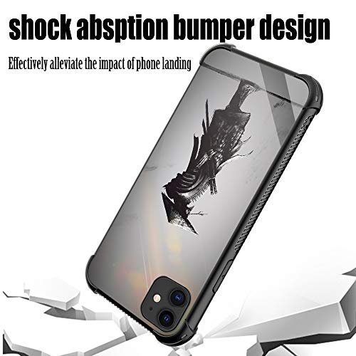 Tnxee Iphone 11 Case,Sunset Samurai Iphone 11 Cases For Boys/Men,Fashoin Design Four Corners Shock Absorption Non-Slip Stripe Soft Tpu Bumper Frame Case For Iphone 11 6.1 Inch #TOP2