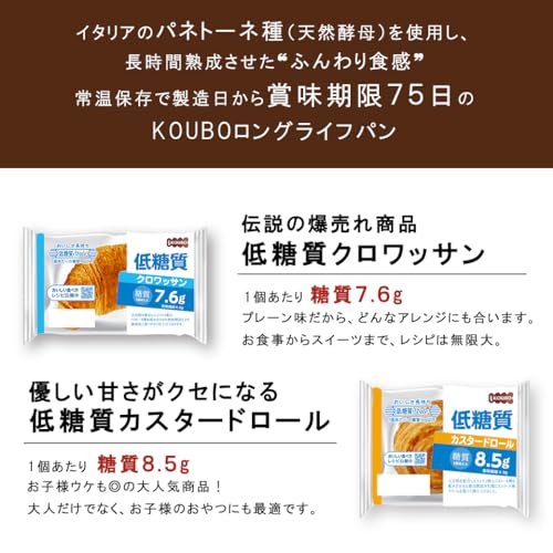 KOUBO 低糖質パン2種 24個の商品画像 2