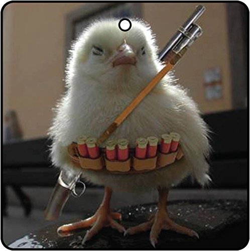A Seriously Armed Chick Car Air Freshener (Funny/Fun Xmas Christmas Stocking Filler/Secret Santa/Novelty Scented Animal Gift)