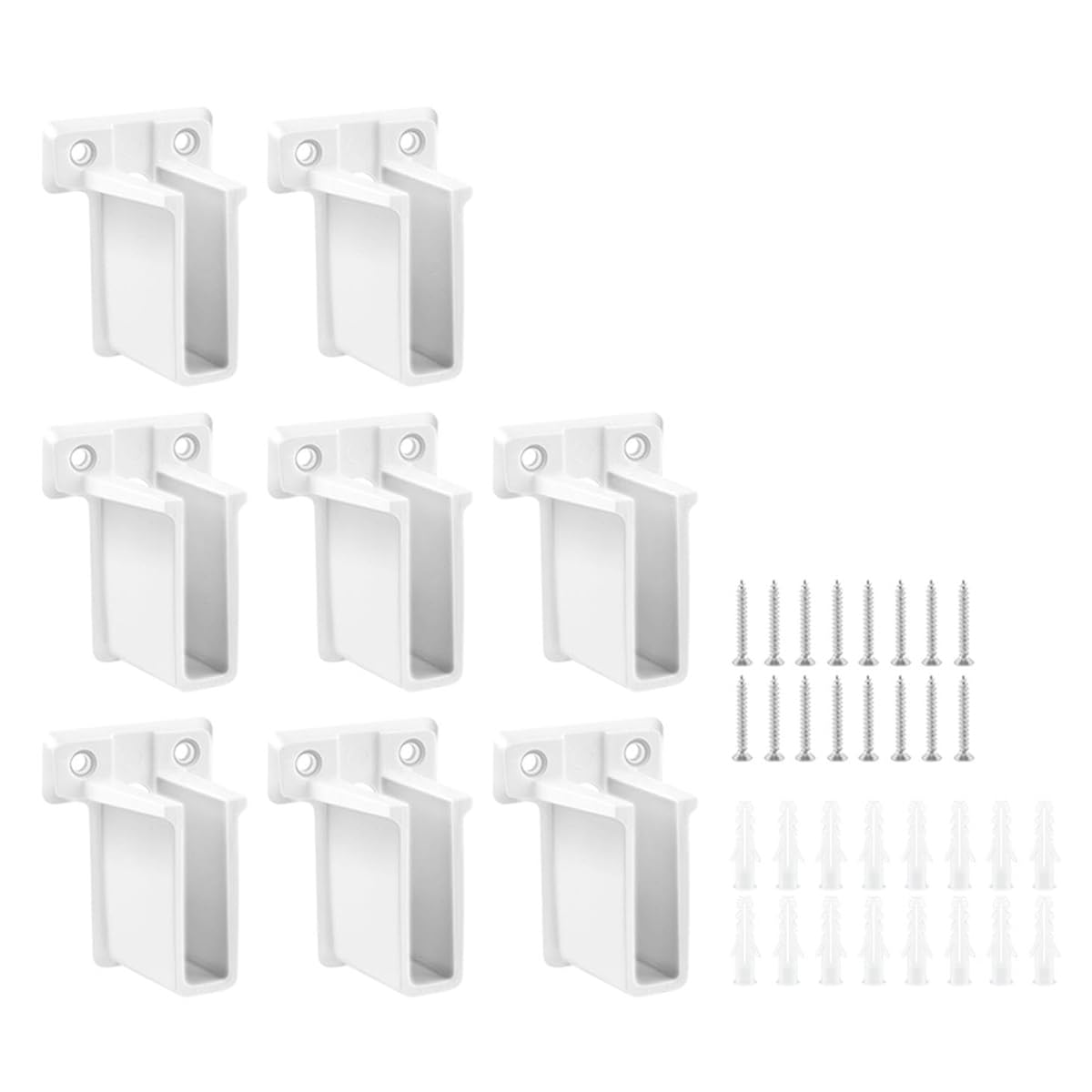 Muiltvoe 8 Pack Wire Shelf End Bracket Closet Rod End Supports Curtain Flange Rod Holder Wall Mount Brackets Wire Shelf for Shelves/Closet
