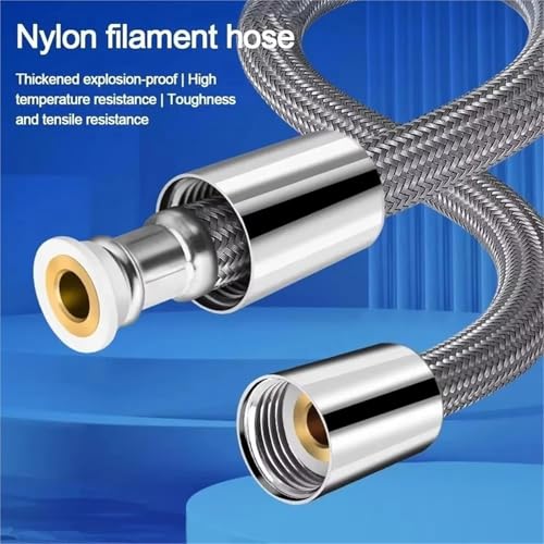 Manguera flexible de ducha de nailon universal de 1.5m gris oscuro 7