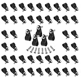 Suiwotin 60pcs 3/8 Inch Nylon Cable Clamps, R-Type Wire Cable Clips with M4 Screws, Screw Mounting Cord Fastener Wire Conduit Clamp for Wire Management (Black)