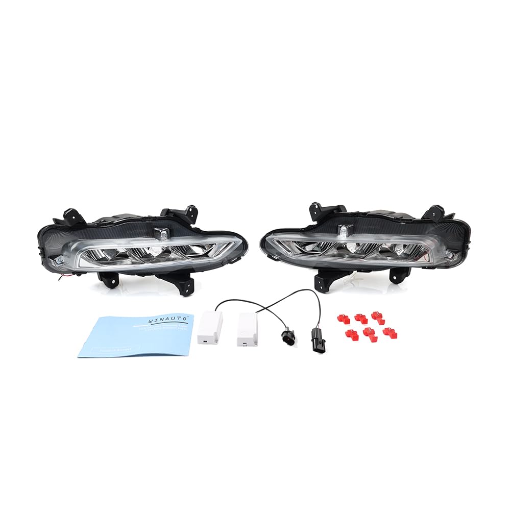 Cninba13 2 Pcs Front Fog Light Daytime Running Lights Driving Lamps ABS For Kia Optima K5 2019 2020