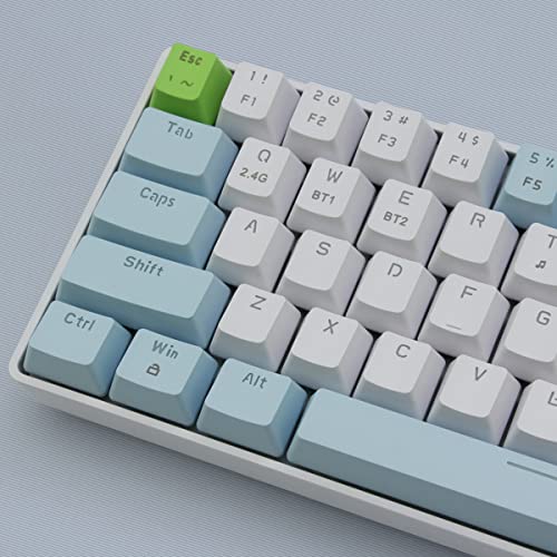 Image of Qisan Mechanical Gaming Keyboard Dual Mode 2.4G /BT Wireless Keyboard with Red Switch Mini Design (60% Keyboard) 68 Keys Computer Keyboard US Layout | Gaming Pc | Wireless Gaming Keyboard