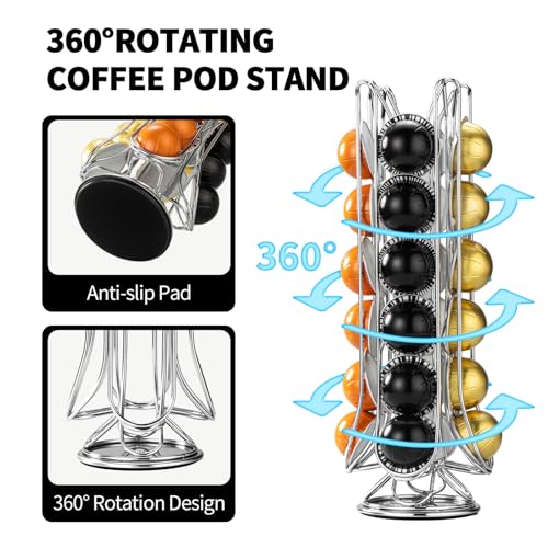 Support de dosettes de café métallique et distributeur rotatif Nespresso Vertuo - 4