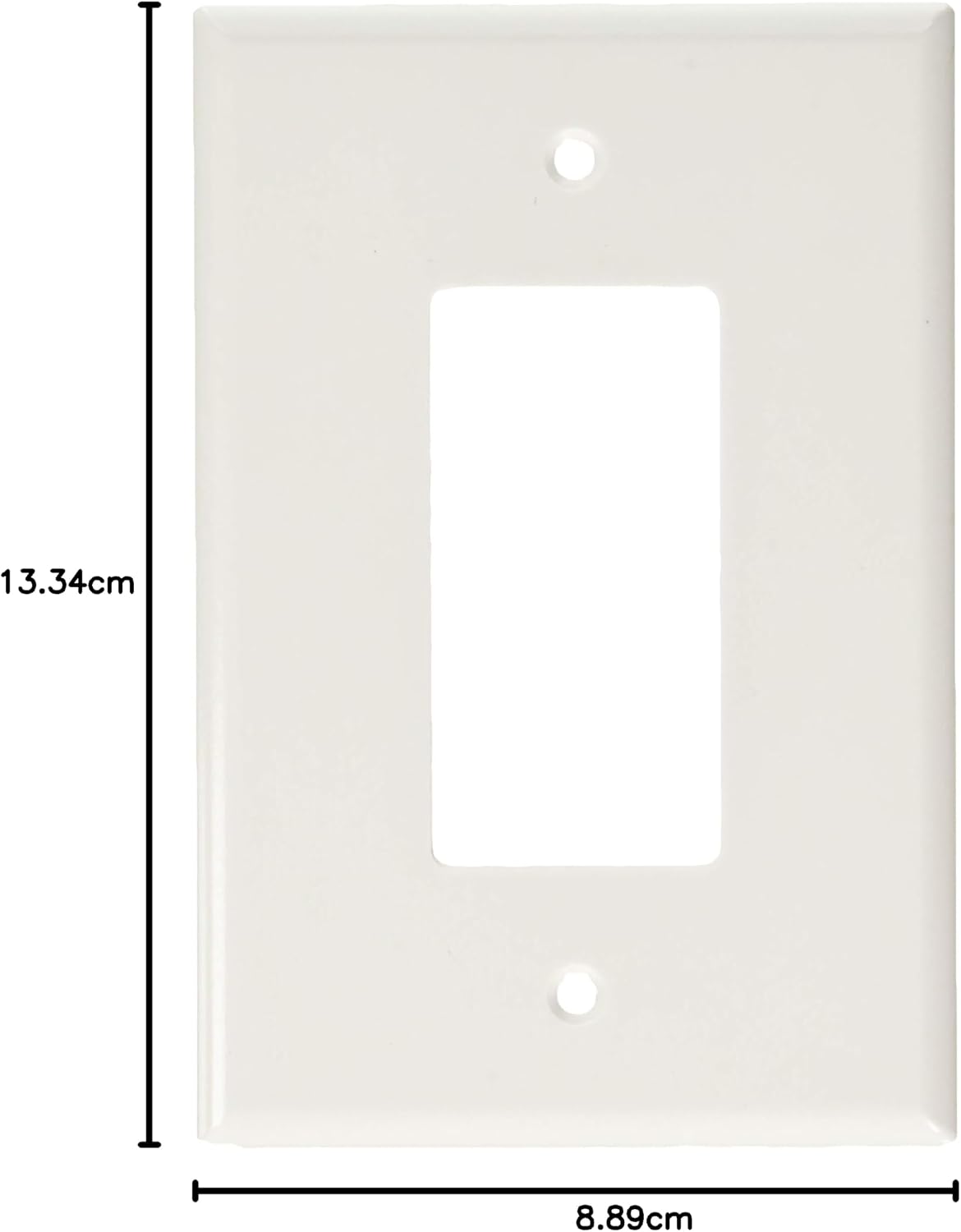 Leviton 88601 1-Gang Decora GFCI Device Decora, Wallplate, Oversized, Thermoset, Device Mount, 25-Pack, White