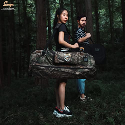 SUNYA Compound Bow Case with Molle System - Neoprene Bow String Protection & Padded Shoulder Sling - Soft Carrying Case for Archery Accessories, Equipment (Black) by SUNYA - Image 2