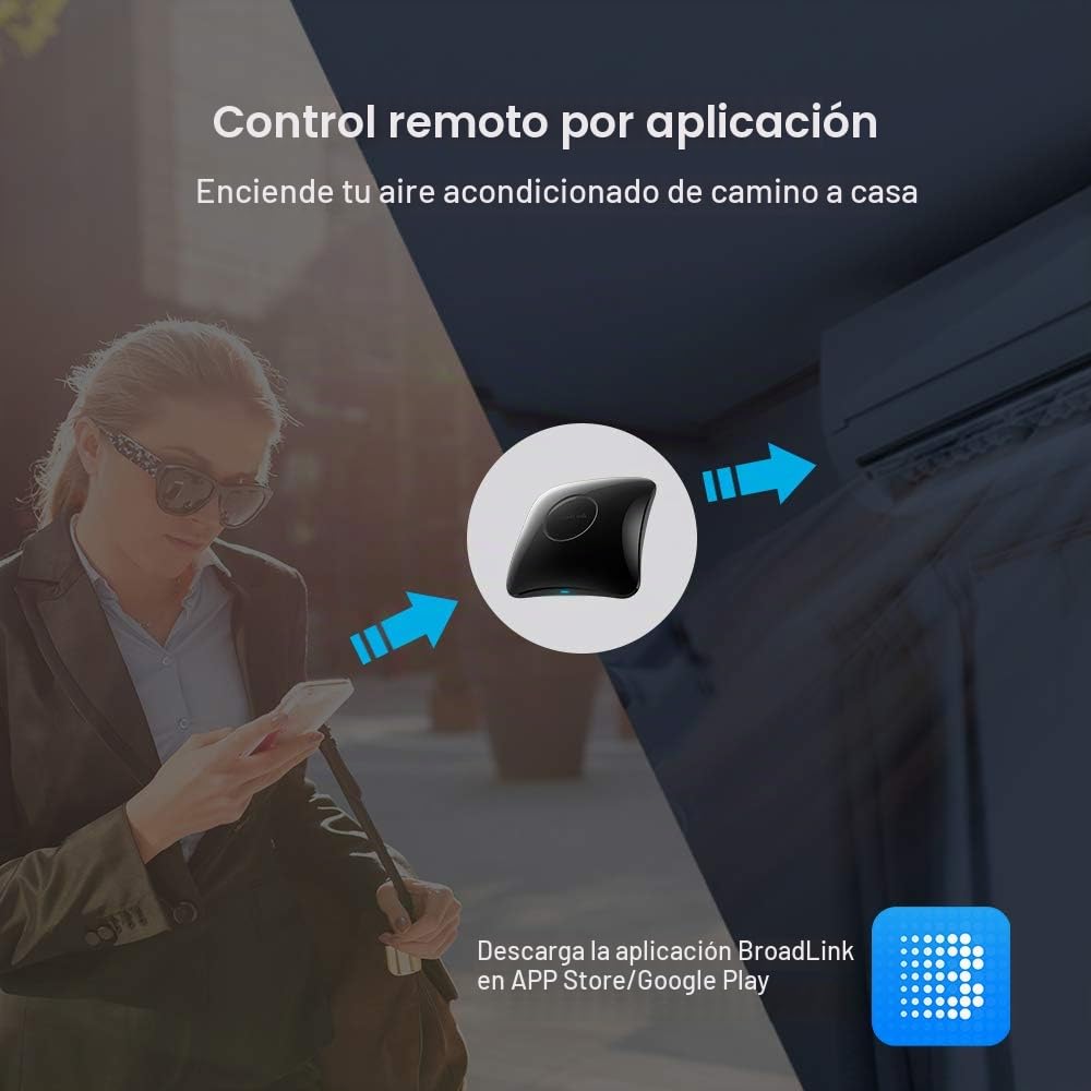 BroadLink IR y RF Mando a Distancia Universal - WiFi Smart Remote para domótica, TV, Motor de Cortina, Aire Acondicionado, Ventilador, Funciona con Alexa, Google Assistant, IFTTT (RM4 Pro)