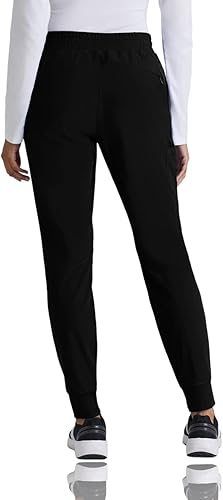 Vista 2 de Barco One Pantalón deportivo, pantalón quirúrgico de altura media, con tejido elástico de 4 vías y 3 bolsillos, para mujer