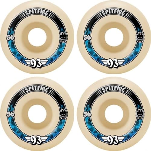 Spitfire Wheels Formula Four Radial Natural Skateboard Wheels - 56mm 93a (Set of 4)