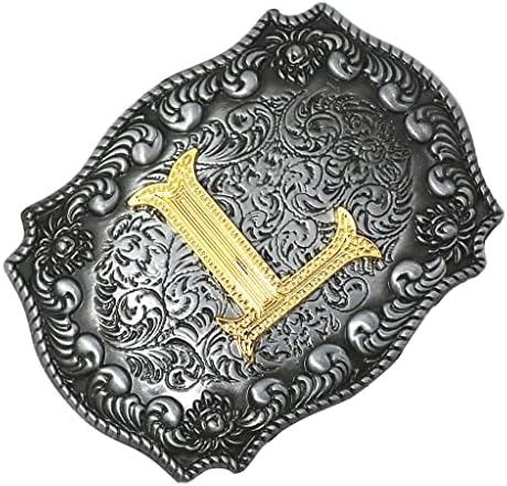 Fibbia per cintura in metallo vintage, lettera A, iniziale A