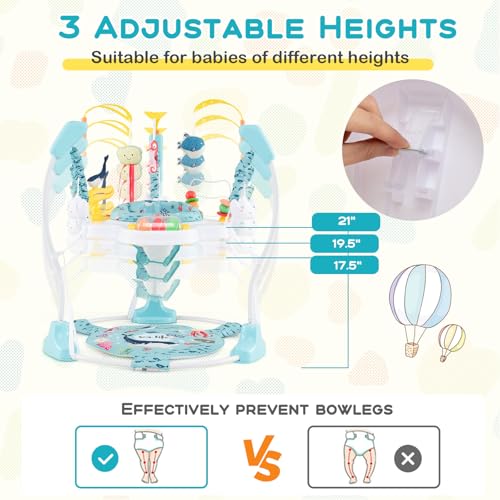 image for BABY JOY Baby Jumpers and Bouncers, Infant Activity Center with Music 