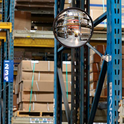 Global Industrial Round Acrylic Clip On Convex Mirror, Indoor, 7