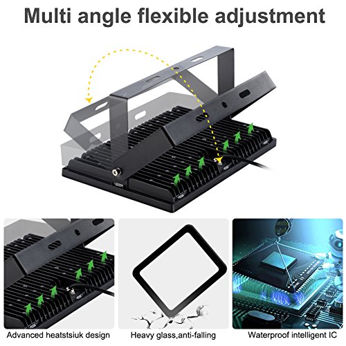 100W Led Flood Light, Missbee Thinner Lighter Outdoor Security Light, 11000Lm,Warm White 6000-6500K, Ip67 Waterproof, Landscape Spotlights For Garage, Yard, Lawn And Garden #TOP4