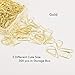 300 Pcs Cute Gold Paper Clips Assorted Sizes, Smooth Steel Wire Drop-Shaped Paperclips Large Medium and Small for Office Supplies School Student Girls Kids Women Wedding Decorative by VENCINK