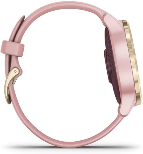 Miniatura 6 de Garmin 010-02172-31 Vivoactive 4S Smartwatch, paquete de polvo rosadorado con auriculares deportivos inalámbricos magnéticos Deco Gear, rojo con