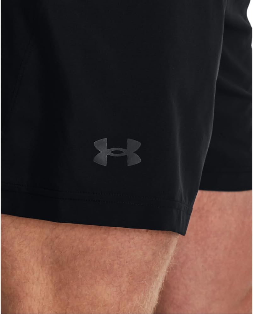 Under Armour Mens Woven 7-Inch Shorts, (001) Black / / Pitch Gray, X-Small - Image 4