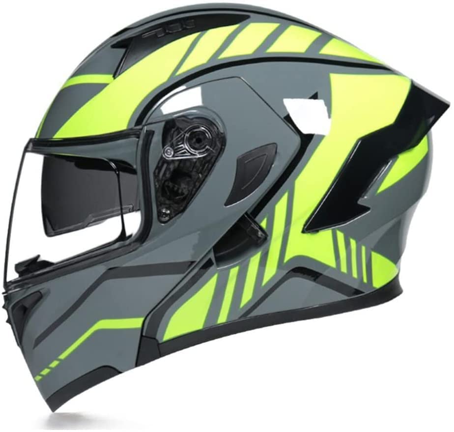 Casque modulaire double visière avec mentonnière relevable pour moto et scooter