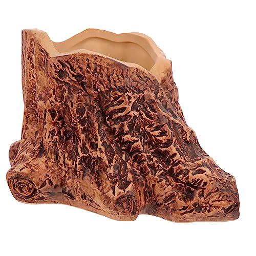 BESPORTBLE Pot De Fleurs Imitation Tronc Arbre Pot pour Plante Grasse Décoratif pour Intérieur Et Extérieur