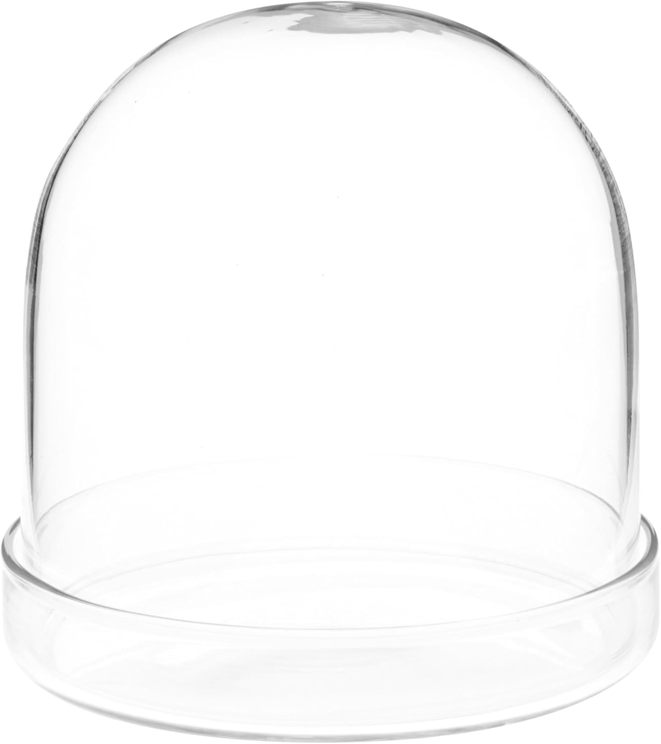 Plymor 3" x 3" Glass Display Dome Cloche (Clear Glass Tray Base), Pack of 6