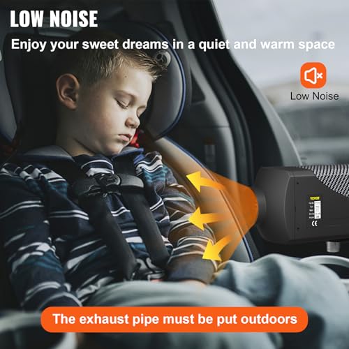 VEVOR 8KW Diesel Air Heater with Muffler, 12V with Remote Control and LCD Switch for Vehicles, Trucks, Motorhomes, Boats, and Buses