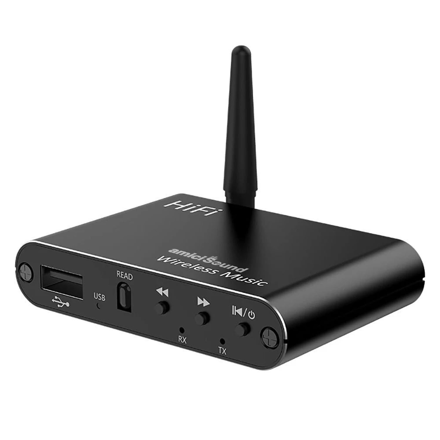 amiciSound Bluetooth 5.4 Receiver Transmitter with Mic and Remote Control, aptX-Adaptive aptX-LL Wireless Audio Adapter for TV, Airplane, Home Stereo, Car with 3.5mm Aux Jack, Dual Connection-picture-25