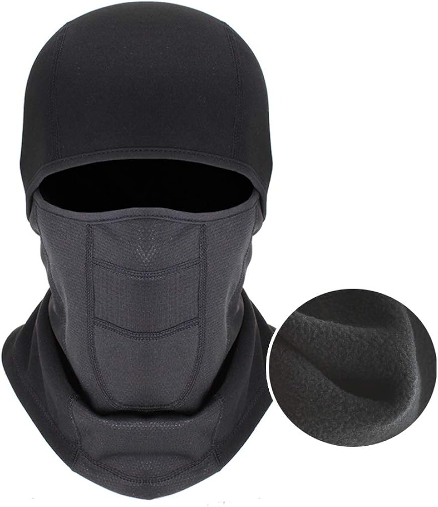 FSIGOM Windproof Balaclava Face Ski Mask,Winter Hat Outdoors Helmet Liner Mask, Suitable for Skiing Motorcycle Bicycle Climbing,Black… at  Men’s Clothing store