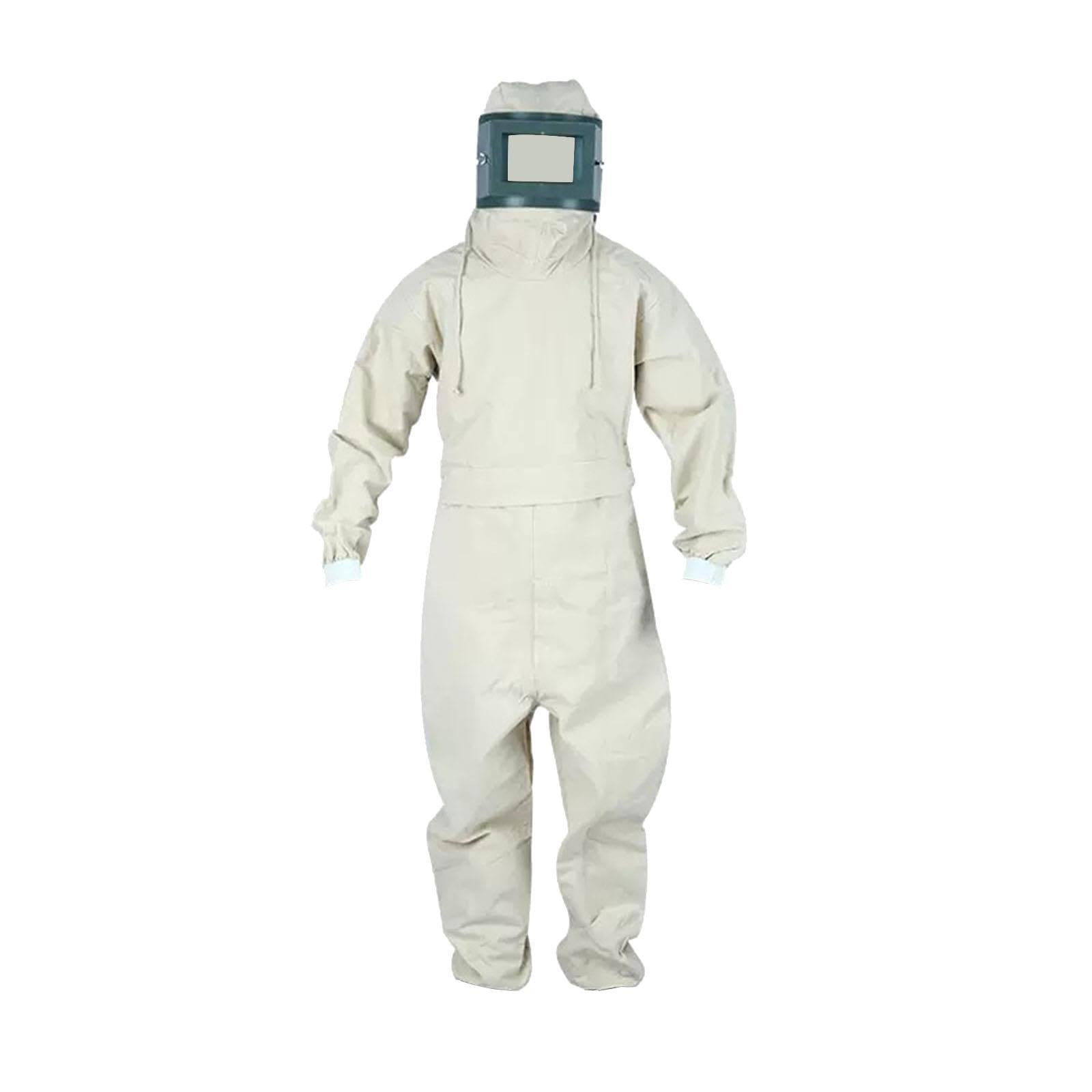 LOVIVER Sandstrahlanzug Sandstrahlkleidung Staubdichter Arbeitsschutz Bodysuit Arbeitsoverall Schutzkleidung Zum Polieren von Männern