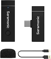 Vista 7 de Saramonic Micrófono inalámbrico para Android, Blink GO-U1 Micrófono inalámbrico Lavalier con cancelación de ruido para dispositivos