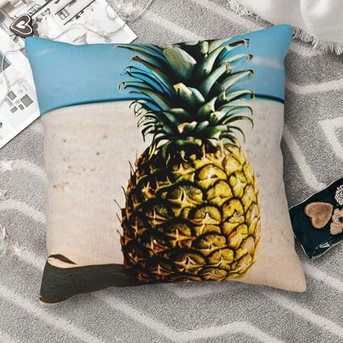Coussin décoratif ananas en velours côtelé doux pour canapé d'angle et salon moderne - 7