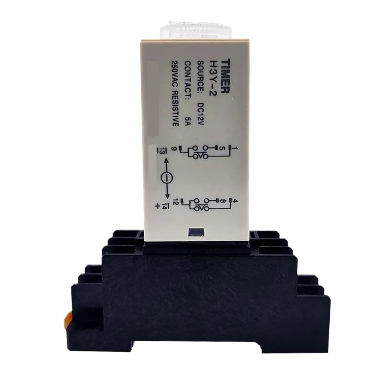 Minuterie électrique réglable et relais temporisé H3Y-2 DC24V 8 broches pour tableau de bord