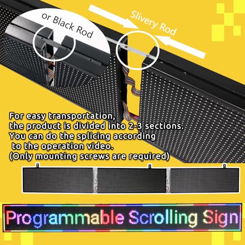 Image of P10 Outdoor LED Sign Programmable Scrolling LED Display, RGB Full Color High Brightness Digital Electronic Message Display Board,Customizable Open Signs for Business Advertising Advertising