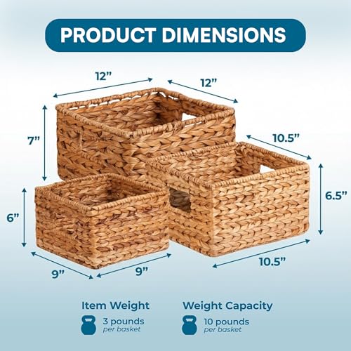 Honey-Can-Do-Banana-Leaf-Storage-Baskets-Water-Hyacinth-Woven-Basket-Decorative-Baskets-for-Shelves-Basket-for-Gifts-Closet-Pantry-and-Home-Organization-Set-of-3-Multi-Size