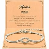 SOFIA FERRER Pulsera Mamá de Acero Inoxidable con Tarjeta Dedicatoria para Dia de la Madre, Caja Lista para Entregar, Ideas de Regalos Para Madres, Elegante, Emotivo (Recordatorio, 1)